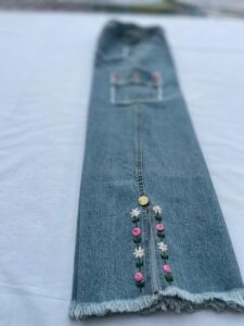 Vintage Bloom Cargo Jeans